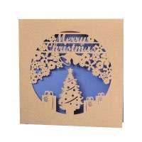 Christmas Greeting  Card Laser Cut Snowflake Pattern Personalized Custom